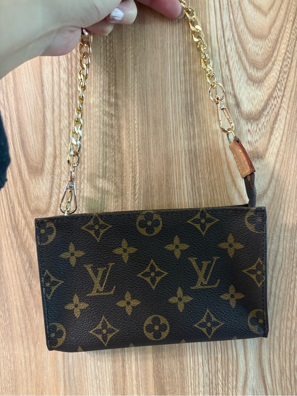 Auth LOUIS VUITTON Monogram Bucket PM Accessory Pouch